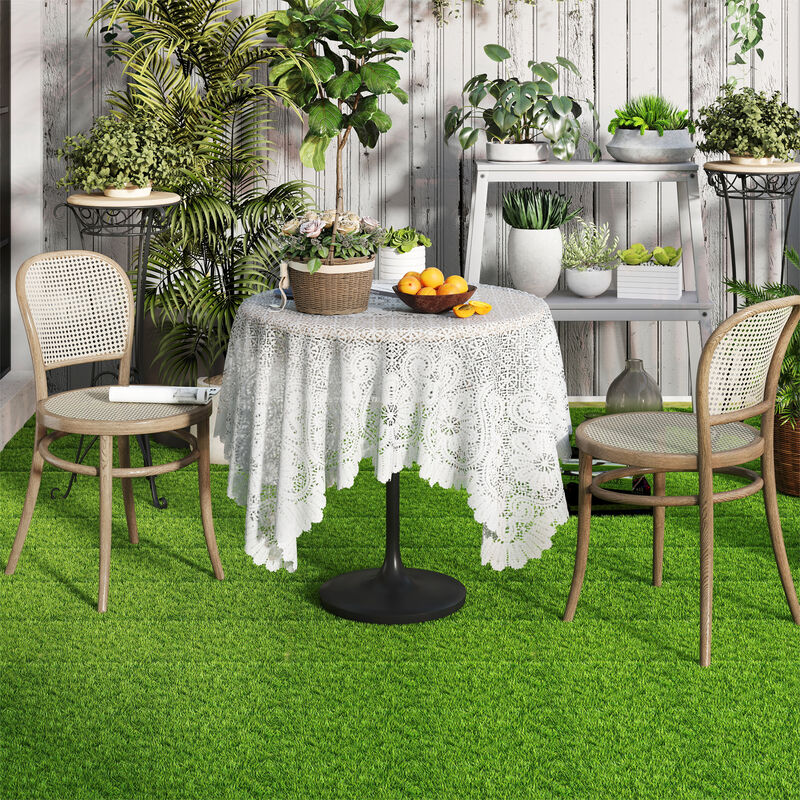 30-Pack Artificial Grass Floor Tiles with Easy Interlocking Installation Design image number 4