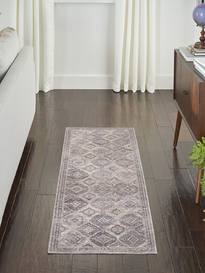 Machine Washable Series 1 SR103 Ivory 2' x 6' Rug