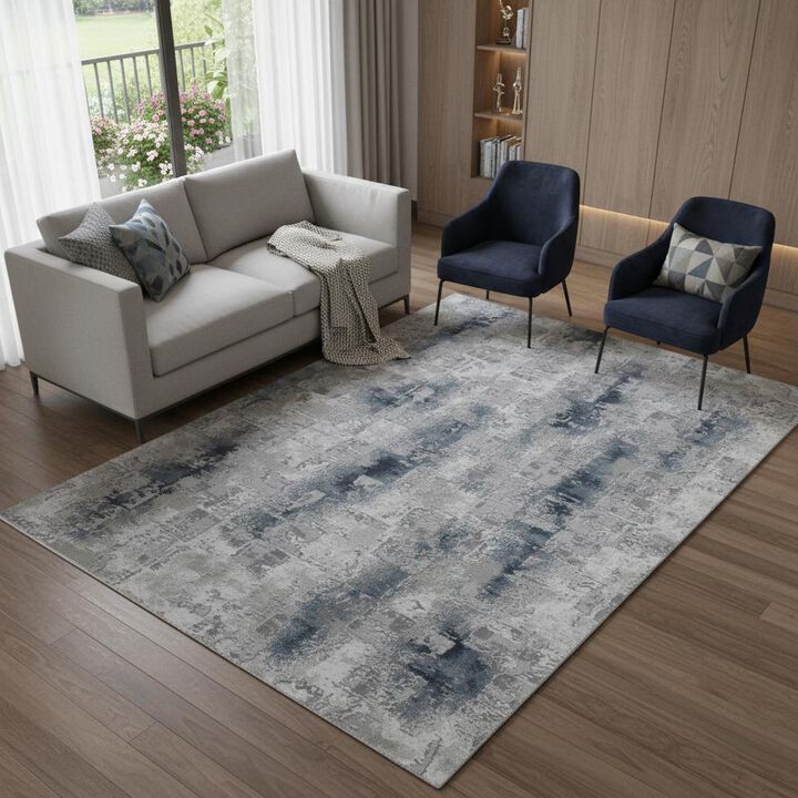 HomeRoots Abstract Distressed Area Rug