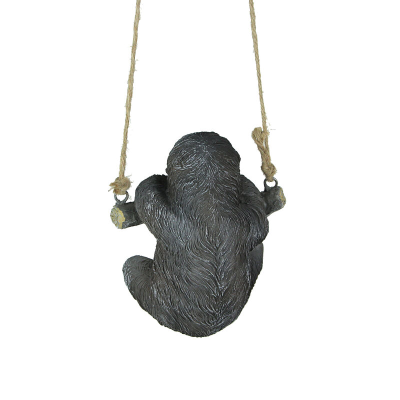 Hand-Painted Resin Sculpture Three-Toed Sloth Hanging Statue With Rope Hanger image number 2
