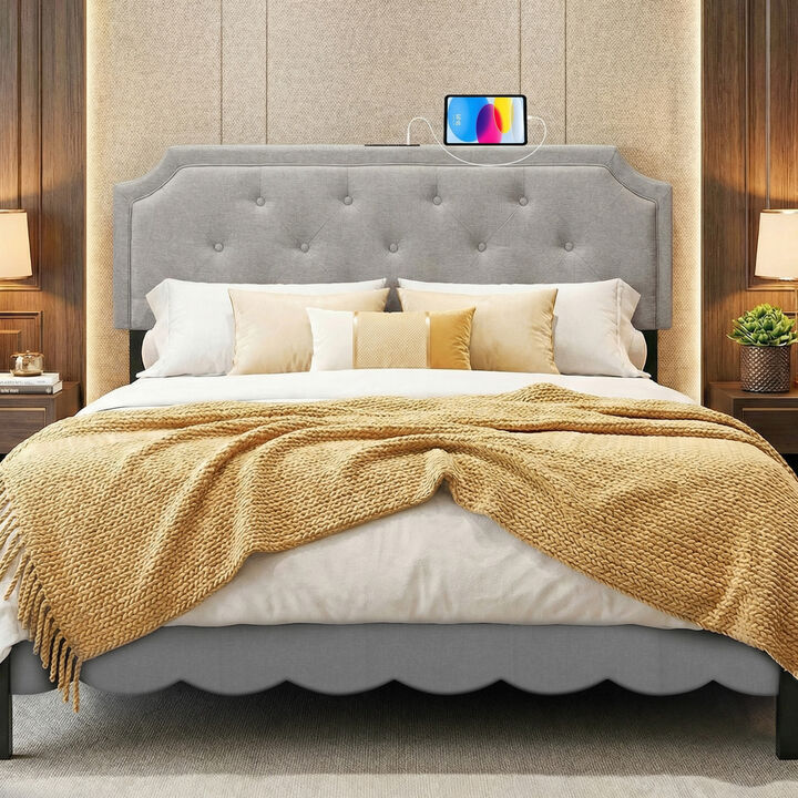 Tufted Bed Headboard for Queen and Full Size Beds with Upholstered Design