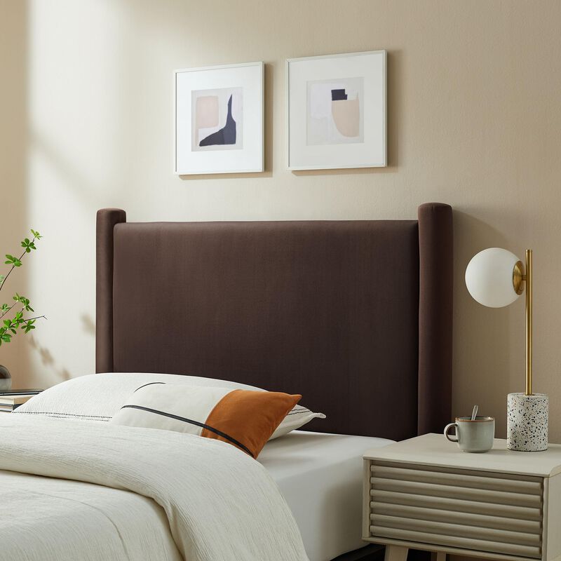 Rael Performance Velvet Twin Headboard image number 1