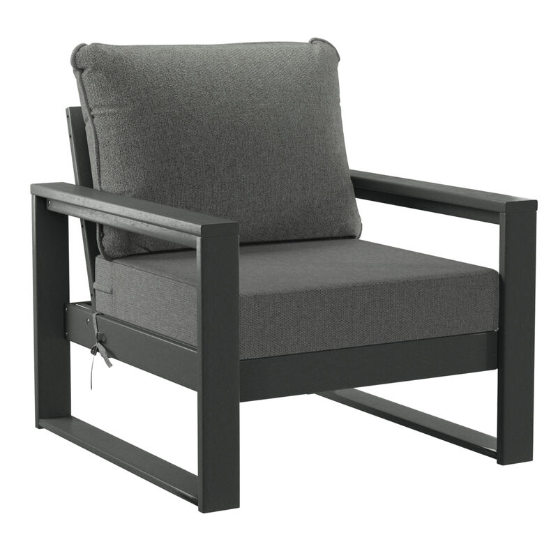 WestinTrends Outdoor Modern 3-Piece HDPE Patio Sofa Set with Side Table image number 2