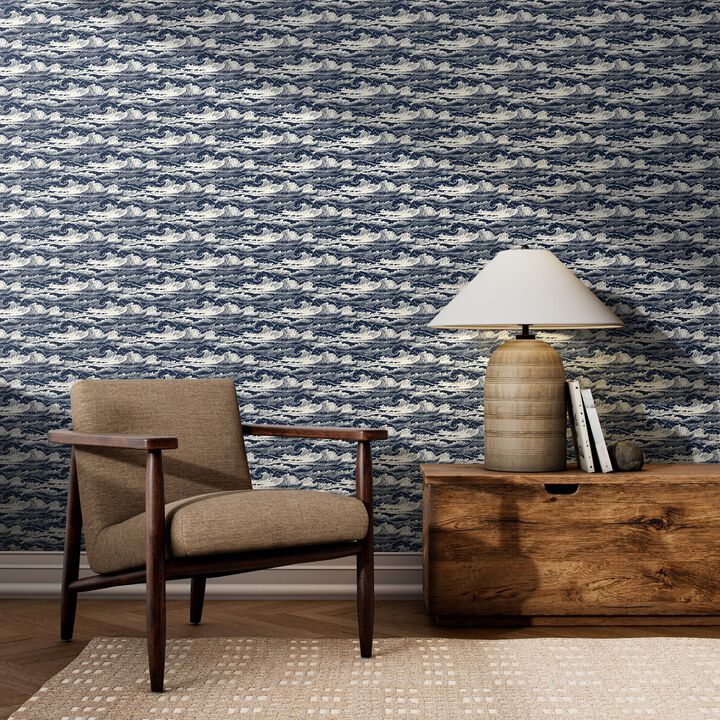 Wavebreak Wallpaper by Getty Images - Wavebreak Navy I
