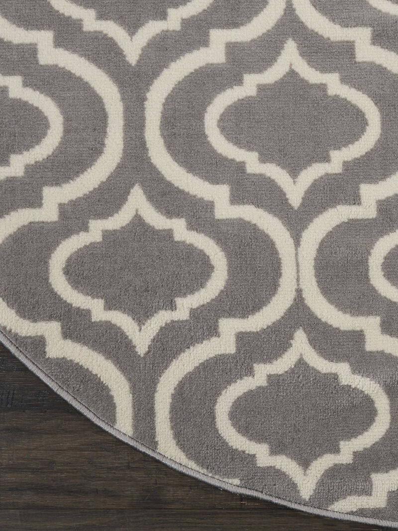 Jubilant JUB19 Gray 5'3" x Round Rug