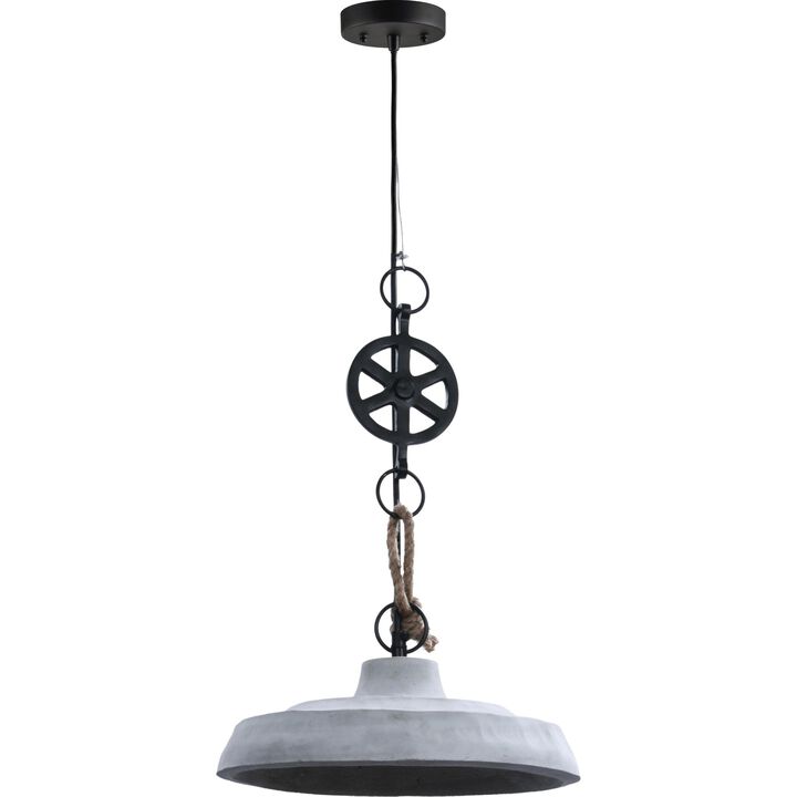 12" Gray and Black Industrial Ceiling Pendant Light