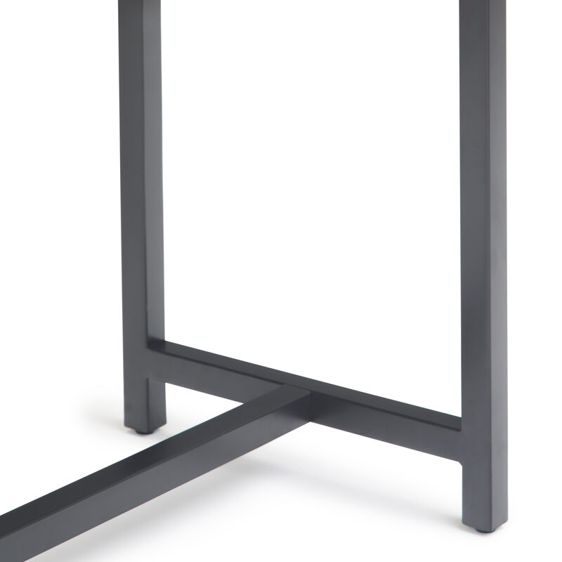 Banting SOLID HARDWOOD and Metal 54 inch Wide Industrial Wide Console Table in Walnut Brown