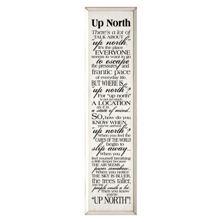 There&rsquo;s a Lot of Talk About Up North Funny Wood Sign Decor