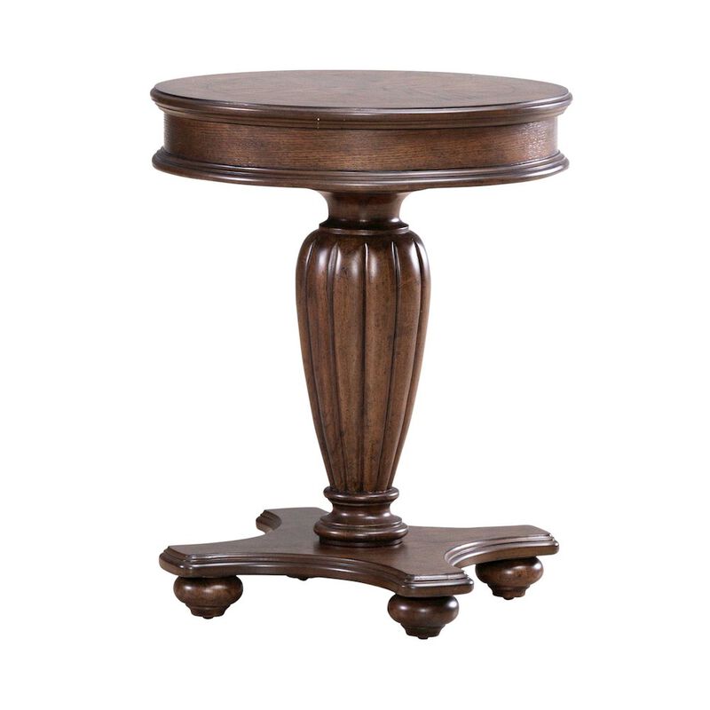 Liberty Furniture Allington Round End Table for Living Room - Satin Sienna image number 6