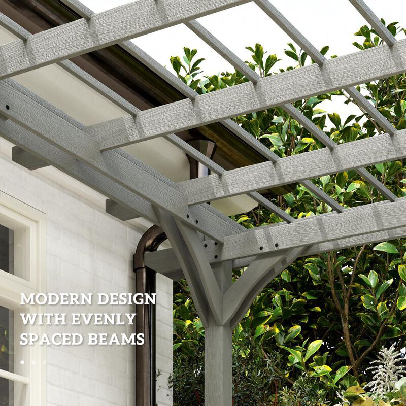 Hivvago 12x16 Backyard Wood Pergola Structure with Trellis image number 4