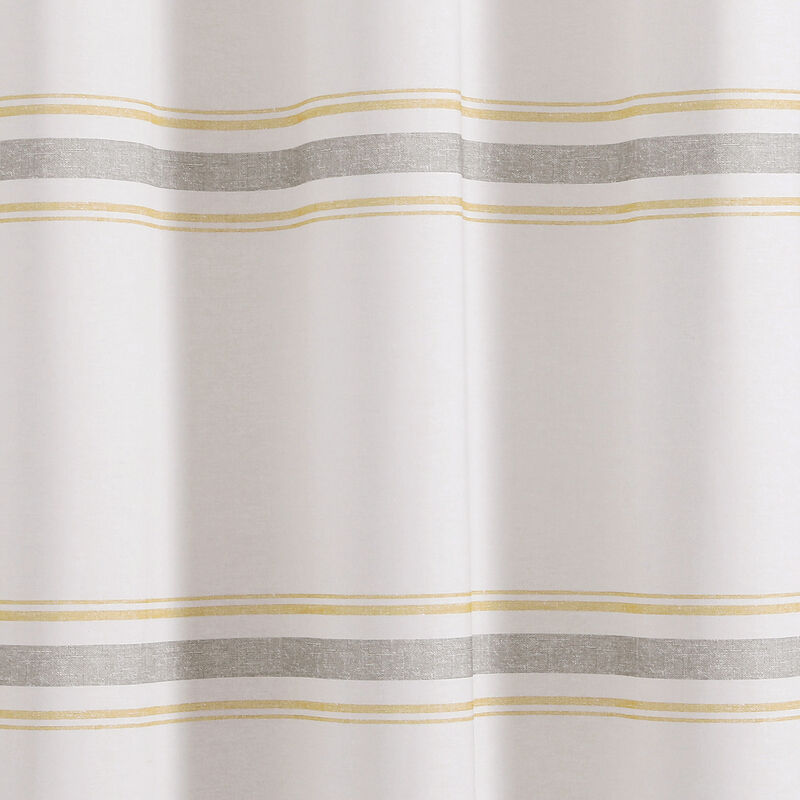 Farmhouse Stripe Cotton Shower Curtain image number 4