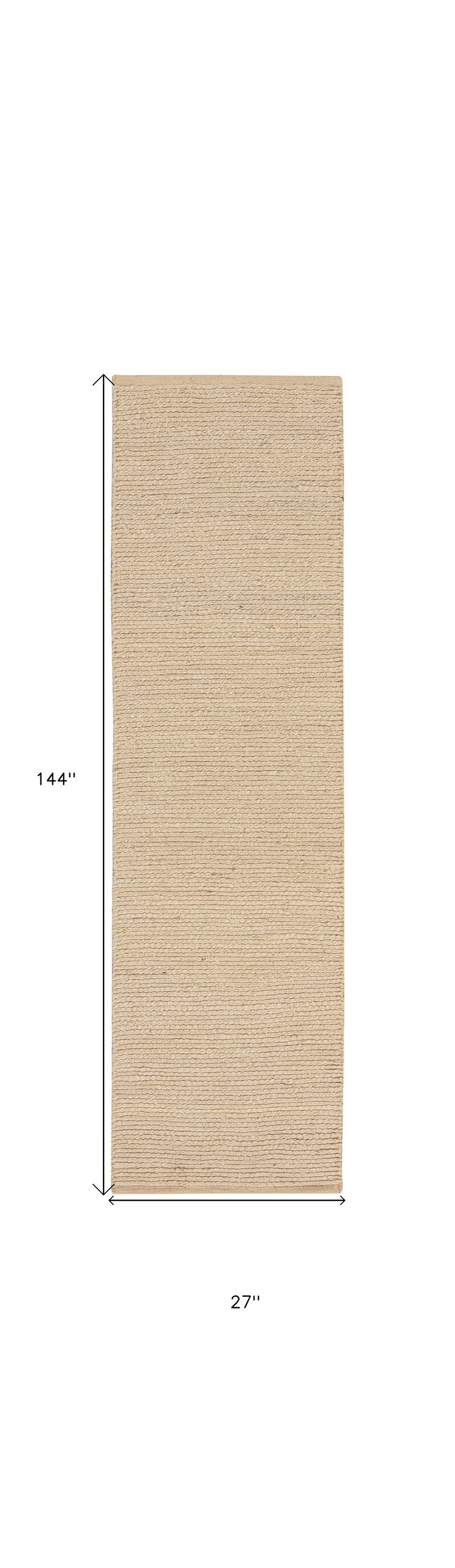 HomeRoots Jute Hand Woven Runner Rug image number 2