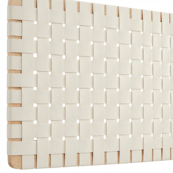 Vegan Leather Wall-Mount Headboard Queen Size with Durable Modern Design