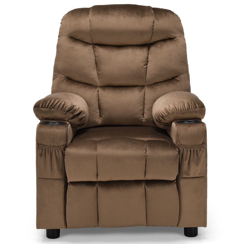 Kids Recliner Chair with Cup Holder and Footrest for Children
