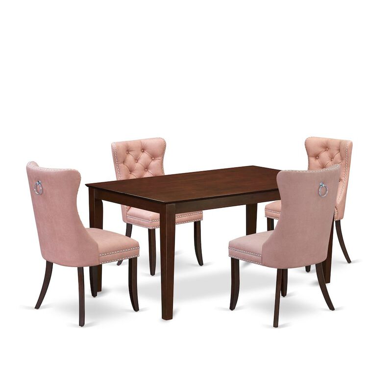 5 Piece Dining Room Furniture Set Consists of a Rectangle Kitchen Table