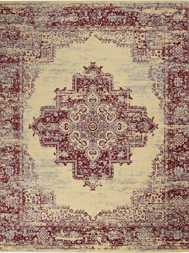 Grafix GRF14 Cream/Red 7' x 10' Rug