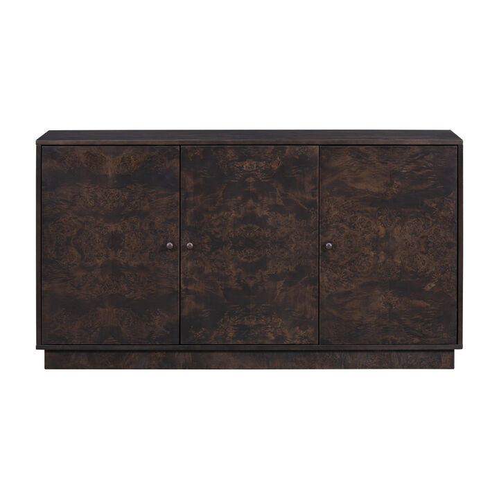 Merax Wood Pattern Storage Cabinet with 3 Doors