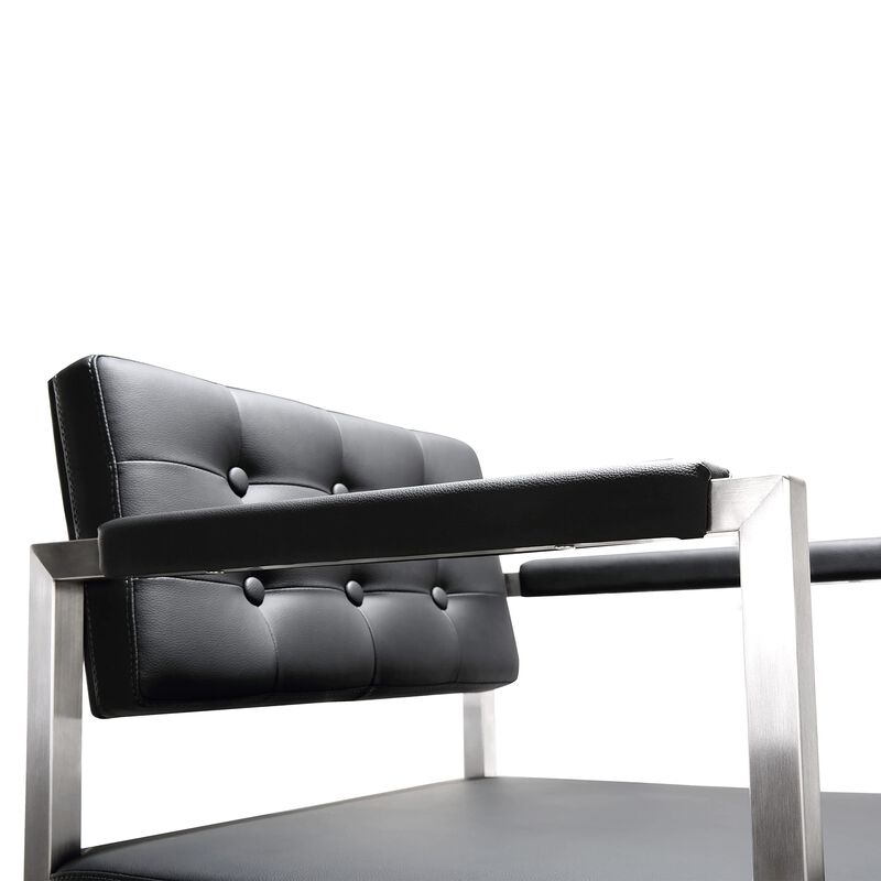 TOV Furniture Director Stainless Steel Counter Stool, Black image number 8