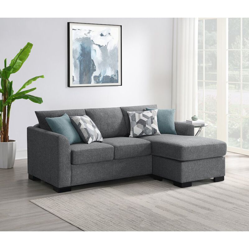 Coaster Co. of America Storey Upholstered Sleeper Sectional Chaise Sofa Grey image number 3