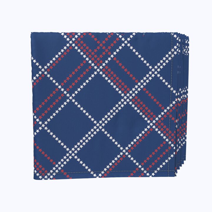 Fabric Textile Products, Inc. Napkin Set, 100% Polyester, Set of 4, Cross Stitch Mini Stars