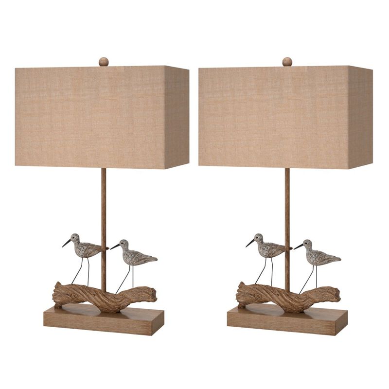 Lux Lighting Piper 28 Coastal table Lamp, (Set of 2)