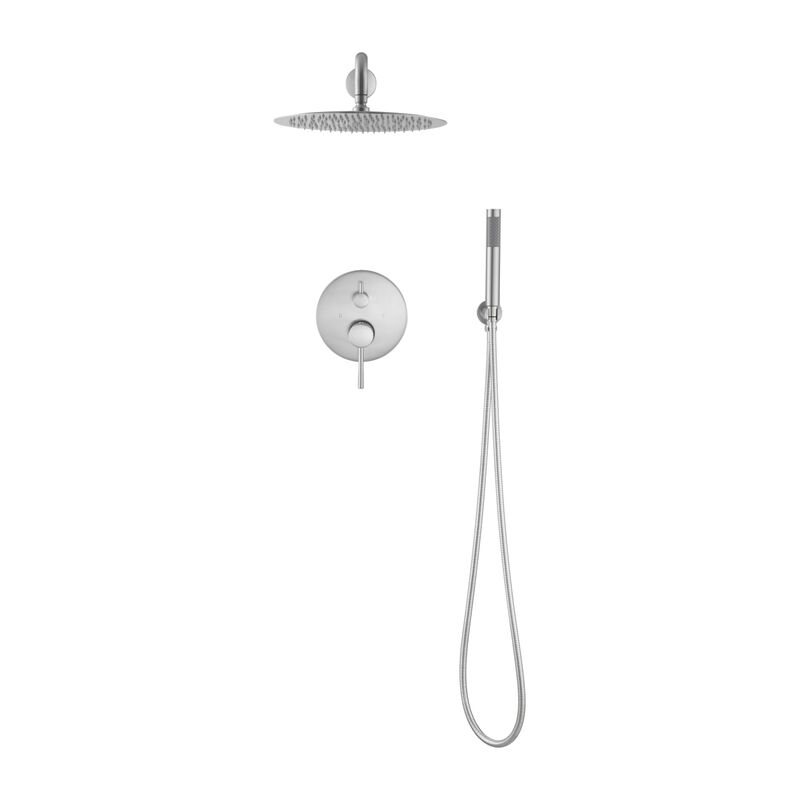 Wall Mounted Shower Faucet Set for Bathroom with High Pressure 10" Stainless Steel Rain Shower Head Handheld Shower Set
