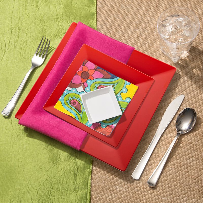 Square Plastic Wedding Value Set (30 Sets) image number 1