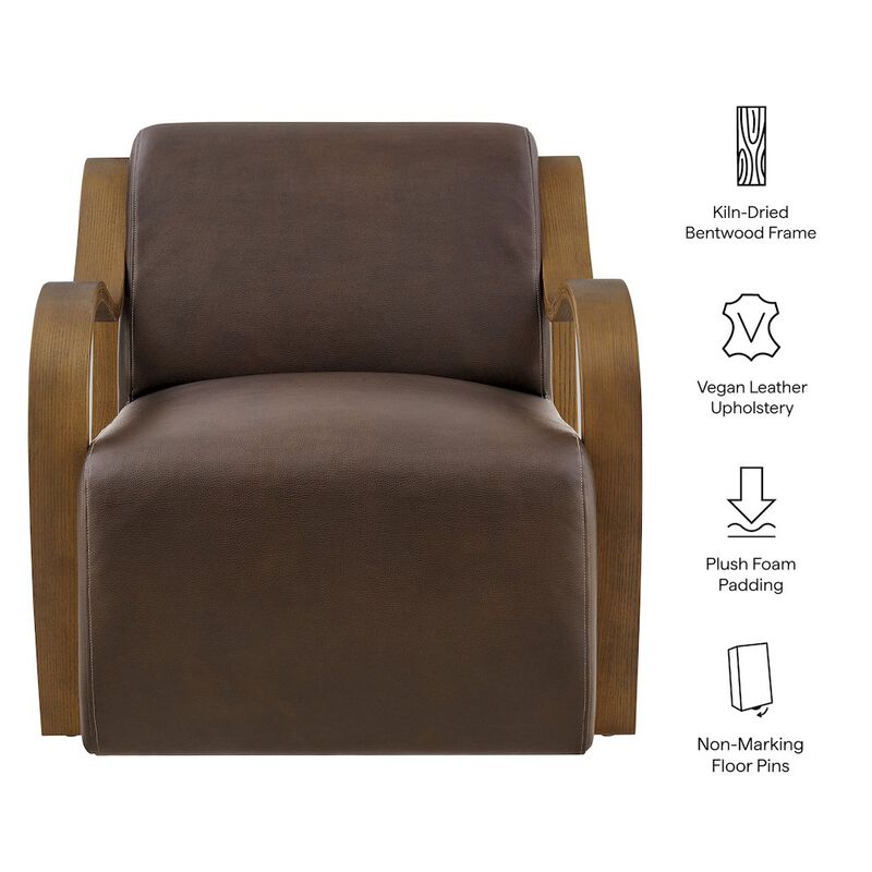 Atrium Vegan Leather Accent Armchair image number 2