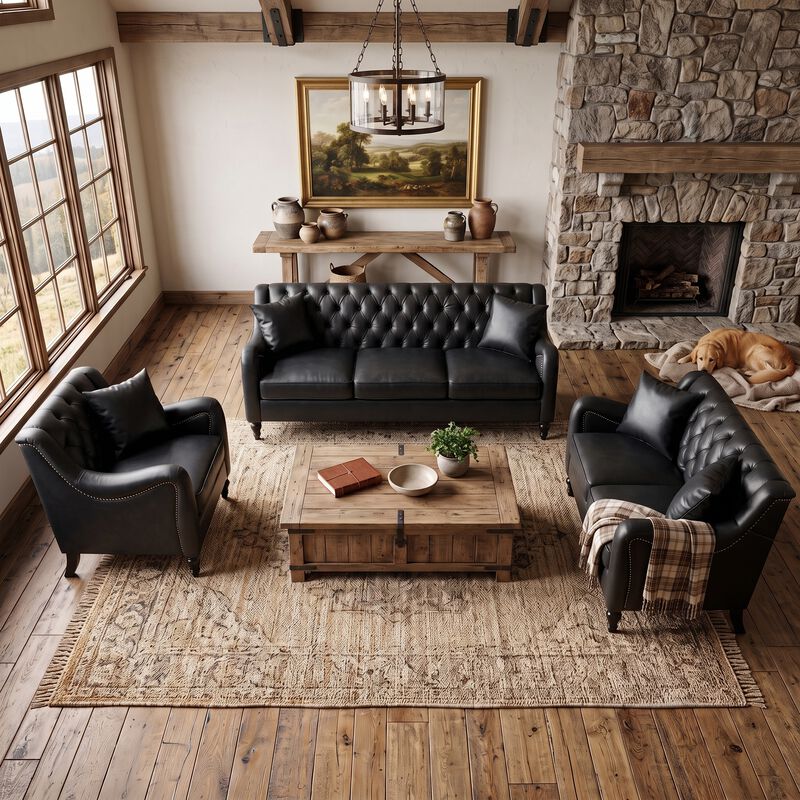 Rislot PU Leather Sofa Set image number 2