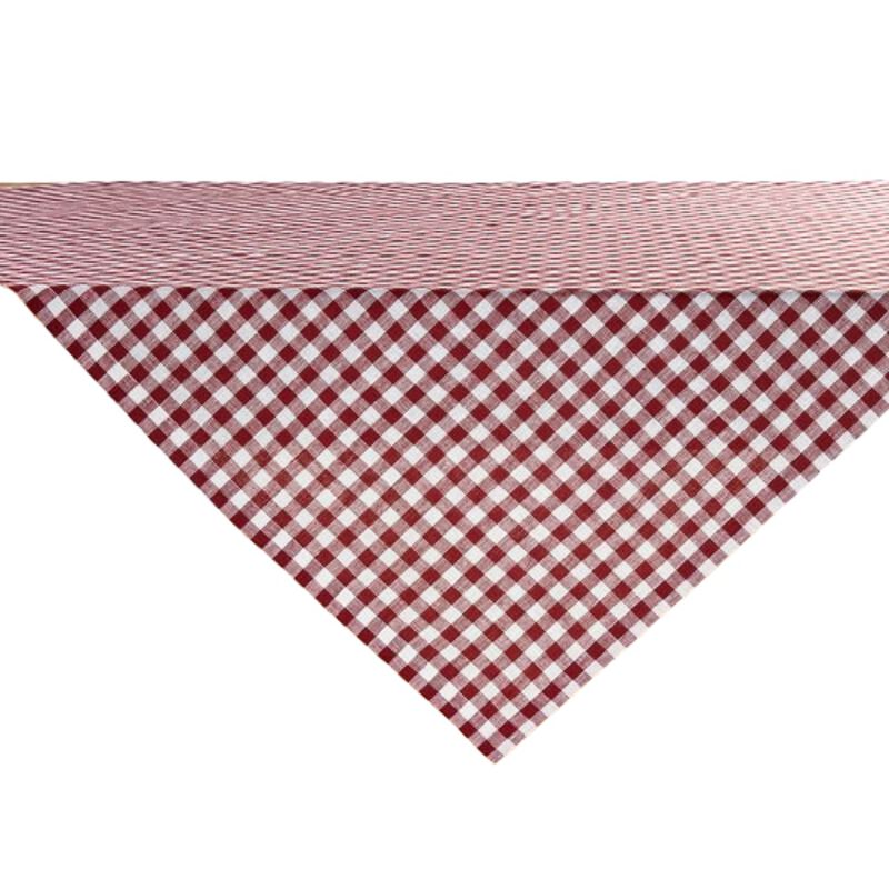 Linen Table Throw - Gingham Check
