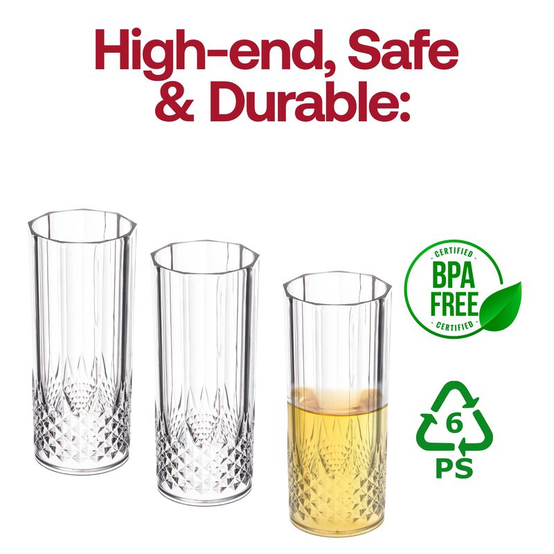 12 oz. High Ball Plastic Glasses (48 Glasses) image number 5