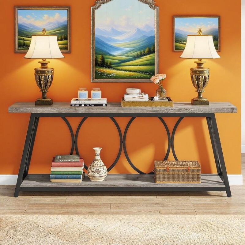 Narrow Console Table for Entryway, Hallway, or Living Room