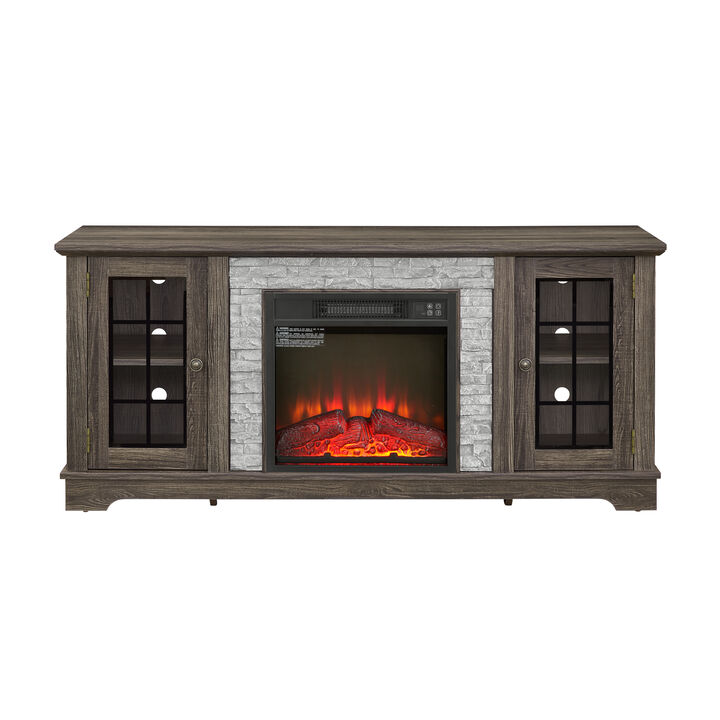 Slukun Electric Fireplace TV Stand