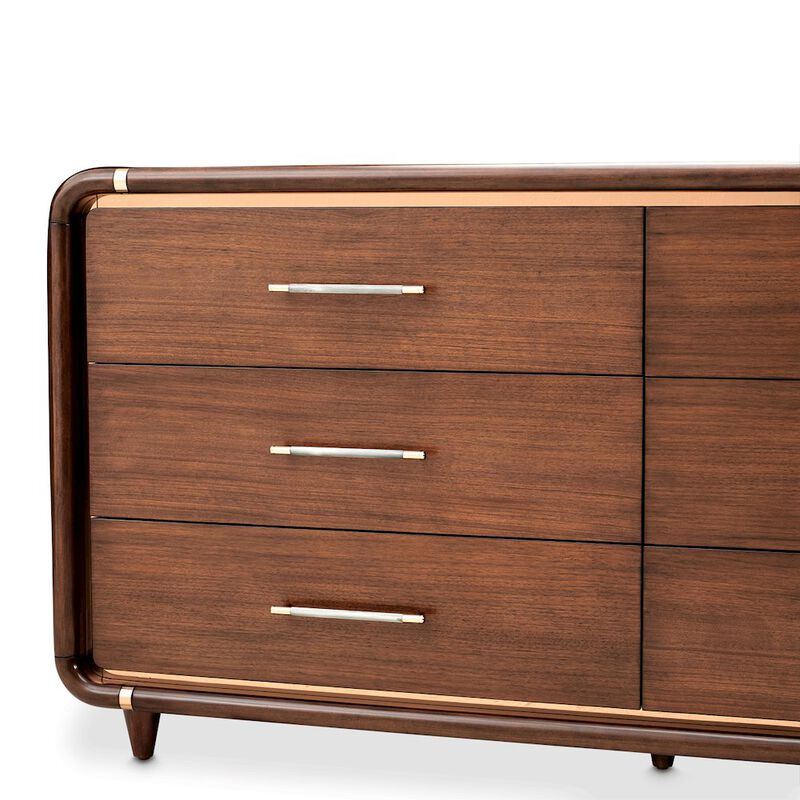Michael Amini Mason Park Dresser with Mirror - Umber