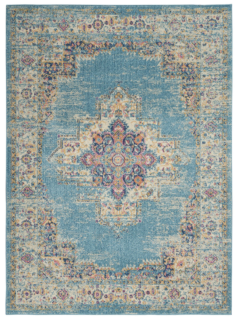 Passion PSN03 Light Blue 5' x Round Rug image number 0