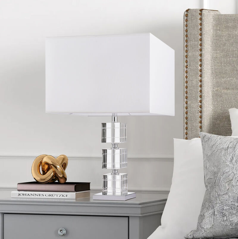 Pasargad Home Fredo Collection Metal & Crystal Table Lamp Lights image number 1