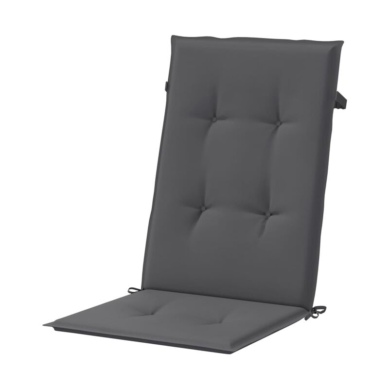 Outdoor Cushions for High Back Chair, Set of 2, Gray Fabric, 47 Inch - Benzara image number 5