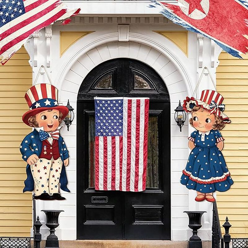 Wooden Hanging Sign Set, Front Door & Porch Decor image number 2
