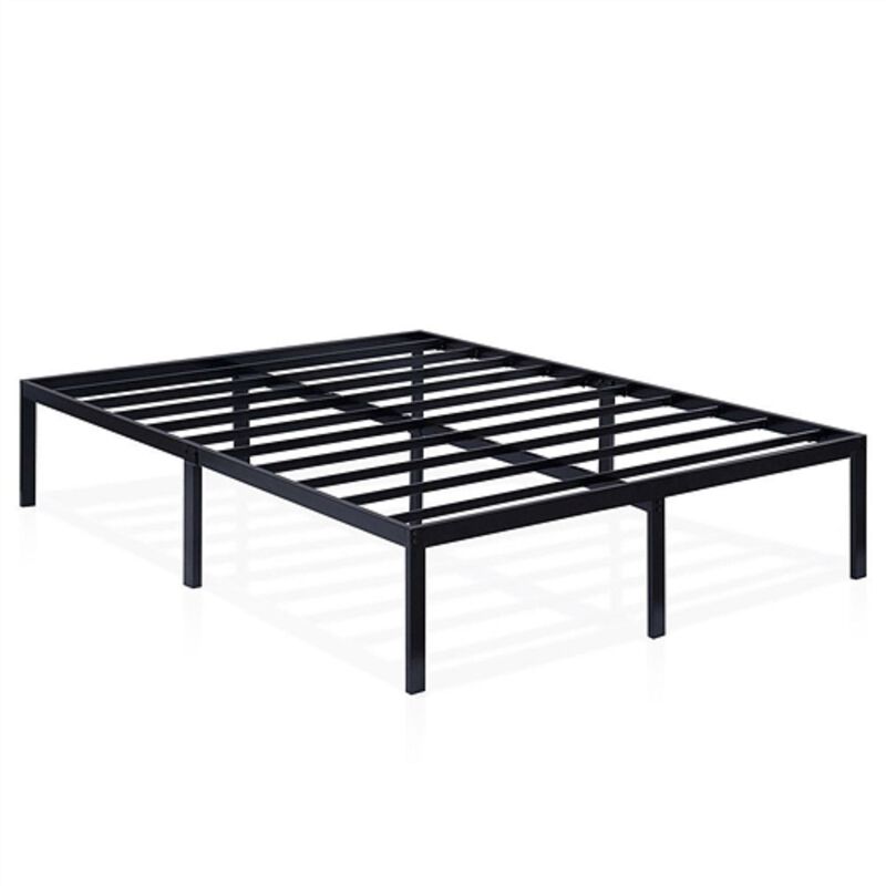 Sturdy High Metal Platform Bed Frame – Heavy Duty Construction for Heavy Mattresses