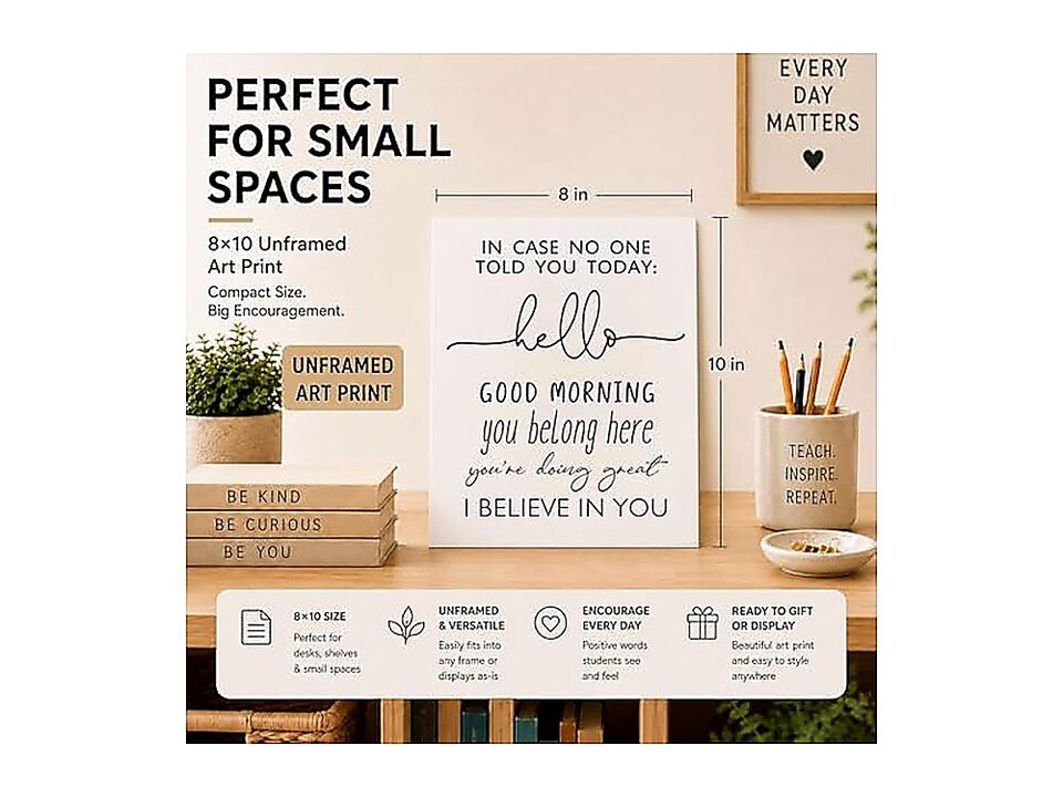 Classroom Signs Teachers Inspirational Teacher Decor Wall Art High School Middle