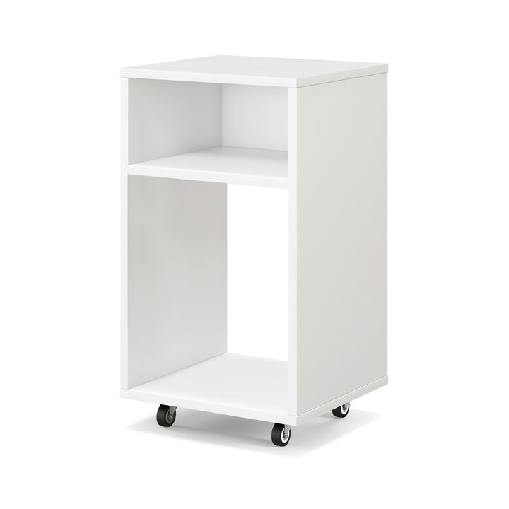 Mobile File Cabinet Wooden Printer Stand Vertical Storage Organizer