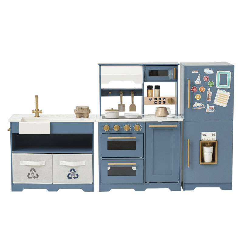 Little Chef Atlanta Modular Play Kitchen, Blue/Gold image number 0