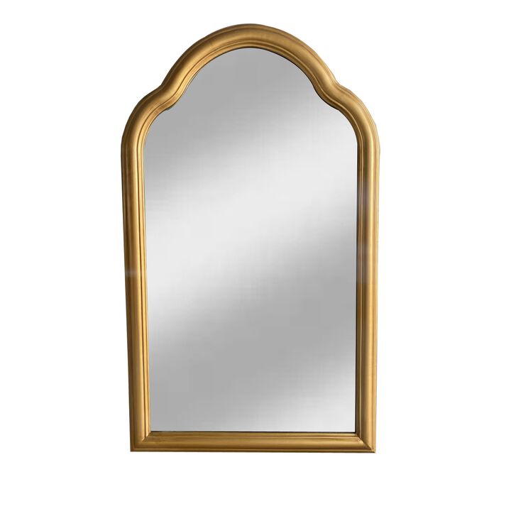 Arched Top Handcrafted Metal Encased Accent Wall Mirror
