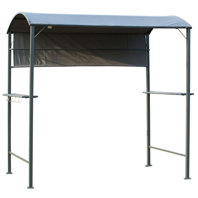 Hivvago 7ft BBQ Canopy Shelter with Serving Shelves & Hooks image number 0