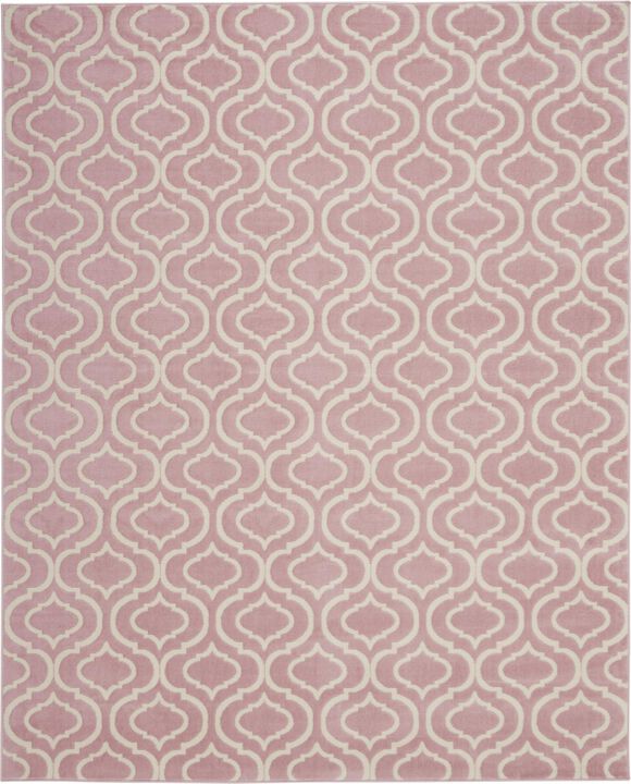 HomeRoots 8' X 10' Pink And Ivory Moroccan Area Rug