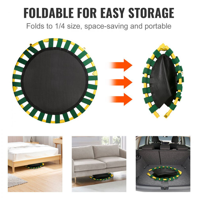 Toddler Trampoline with Foam Grip Handle, Foldable Mini Bouncer for Kids Indoor Outdoor Fun image number 8