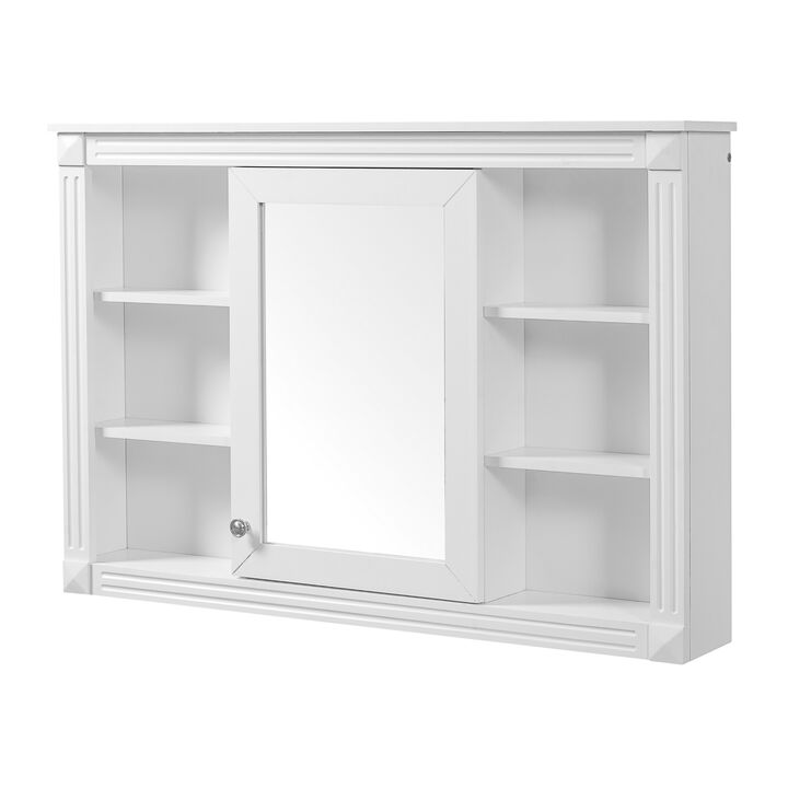 ELEMENT ACE Wall Mounted Bathroom Storage Cabinet with Mirror and Open Shelves