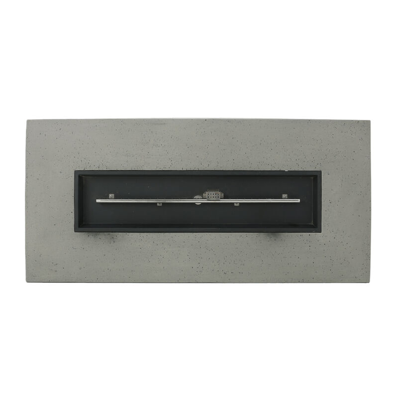 Christopher Knight Home Aidan Outdoor 50,000 BTU Rectangular Lightweight Concrete Fire Pit Table image number 5