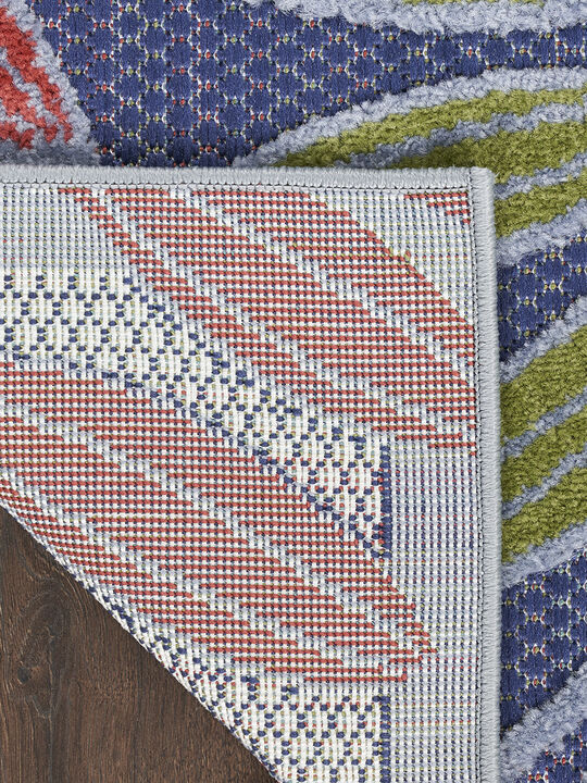 Aloha ALH18 Navy/Multicolor 3'6" x 5'6" Rug