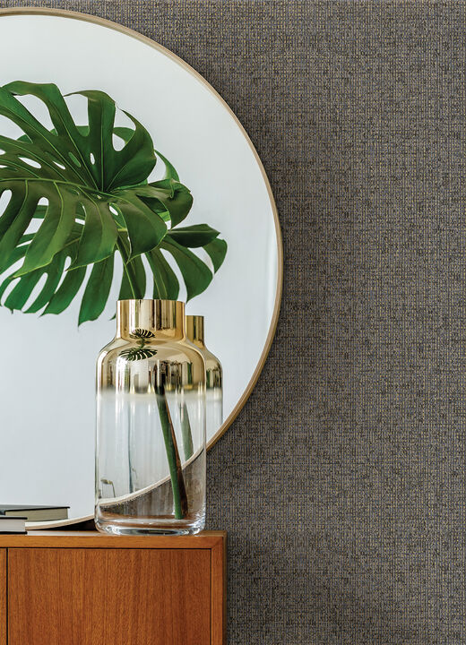 Maia Stone Faux Linen Wallpaper